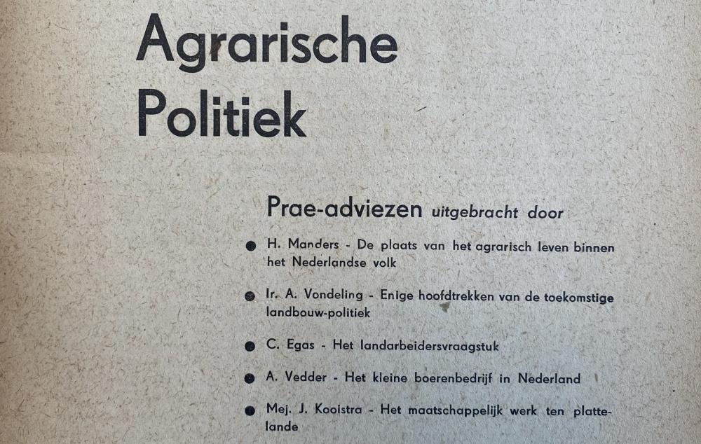 agrarische politiek