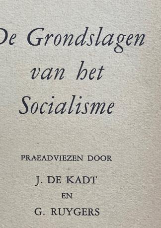 de grondslagen van het socialisme